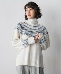 la.f... / ラ・エフ ニット・セーター | フェアアイル柄ニット