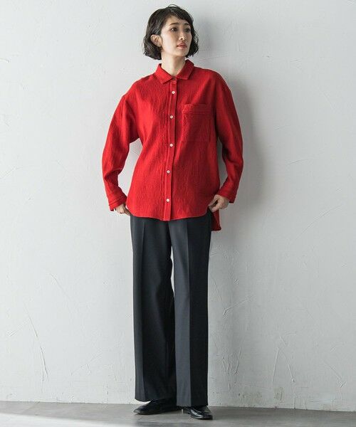 la.f... / ラ・エフ シャツ・ブラウス | ウールリファインシャツ | 詳細7