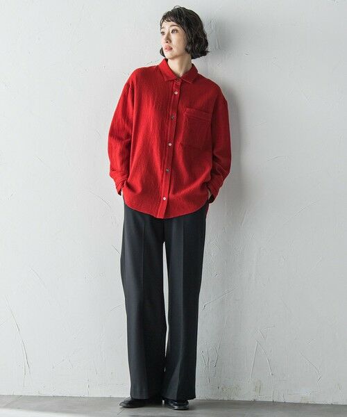 la.f... / ラ・エフ シャツ・ブラウス | ウールリファインシャツ | 詳細8