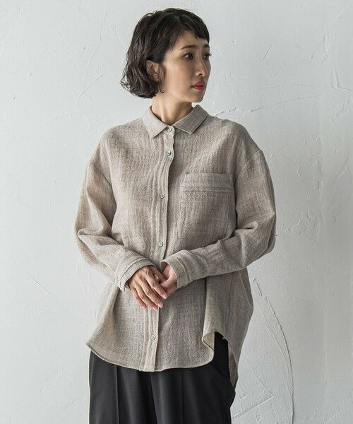 la.f... / ラ・エフ シャツ・ブラウス | ウールリファインシャツ | 詳細20
