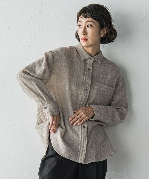 la.f... / ラ・エフ シャツ・ブラウス | ウールリファインシャツ | 詳細17