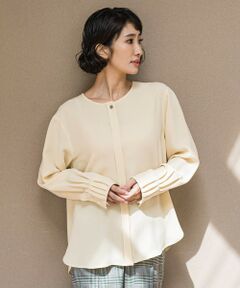 la.f... / ラ・エフ シャツ・ブラウス | メランジツイルノーカラーブラウス