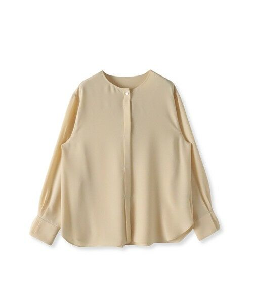 la.f... / ラ・エフ シャツ・ブラウス | メランジツイルノーカラーブラウス | 詳細11