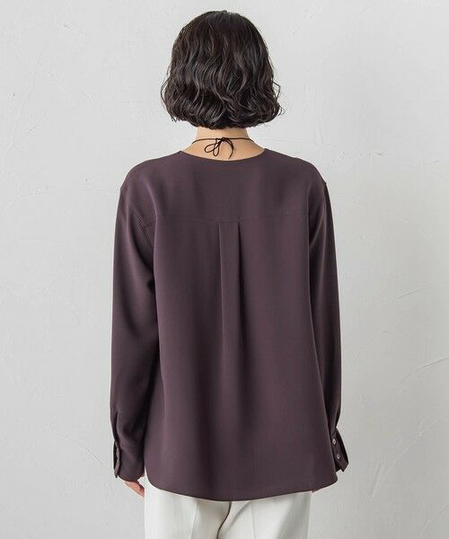 la.f... / ラ・エフ シャツ・ブラウス | メランジツイルノーカラーブラウス | 詳細29