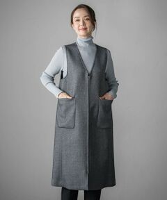 la.f... / ラ・エフ ロング・マキシ丈ワンピース | ウールツイードボンディングジャンスカ