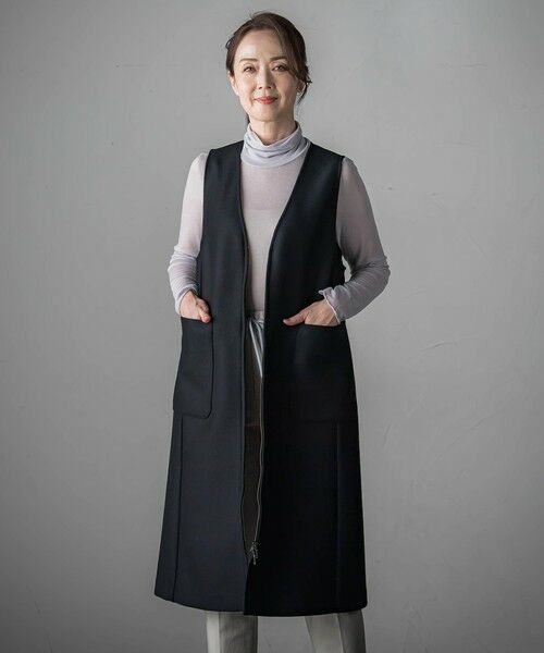 la.f... / ラ・エフ ロング・マキシ丈ワンピース | ウールツイードボンディングジャンスカ | 詳細1