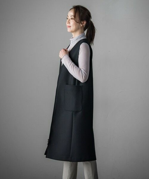 la.f... / ラ・エフ ロング・マキシ丈ワンピース | ウールツイードボンディングジャンスカ | 詳細2