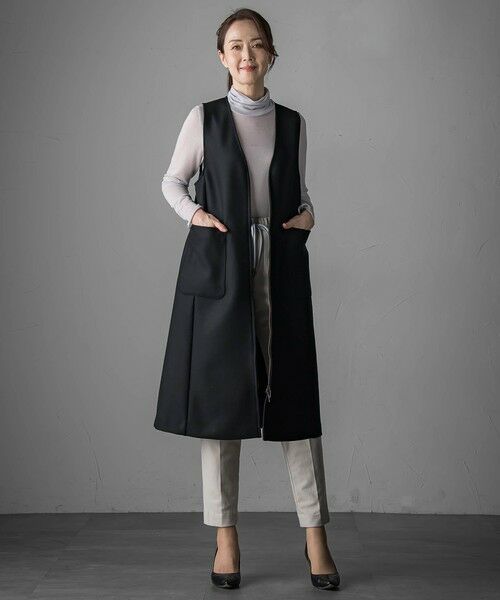 la.f... / ラ・エフ ロング・マキシ丈ワンピース | ウールツイードボンディングジャンスカ | 詳細4