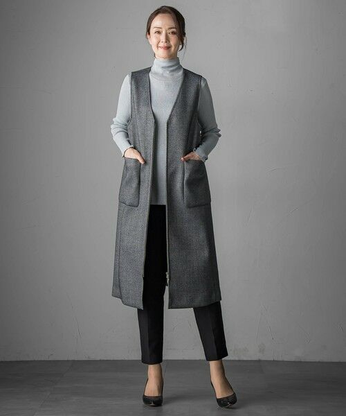 la.f... / ラ・エフ ロング・マキシ丈ワンピース | ウールツイードボンディングジャンスカ | 詳細11