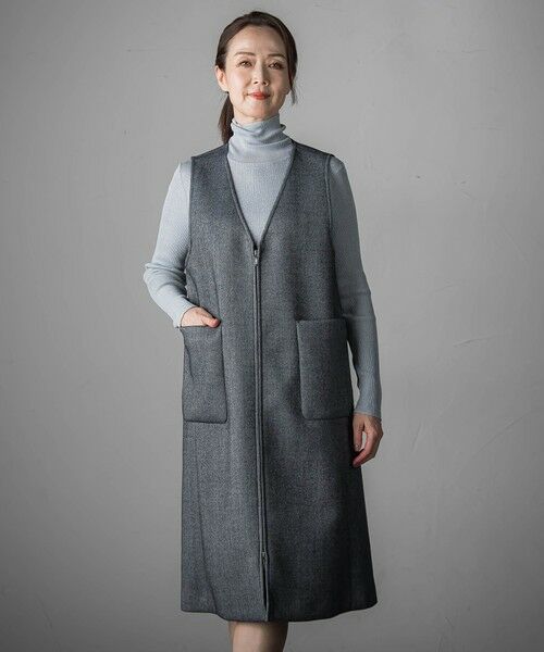 la.f... / ラ・エフ ロング・マキシ丈ワンピース | ウールツイードボンディングジャンスカ | 詳細12