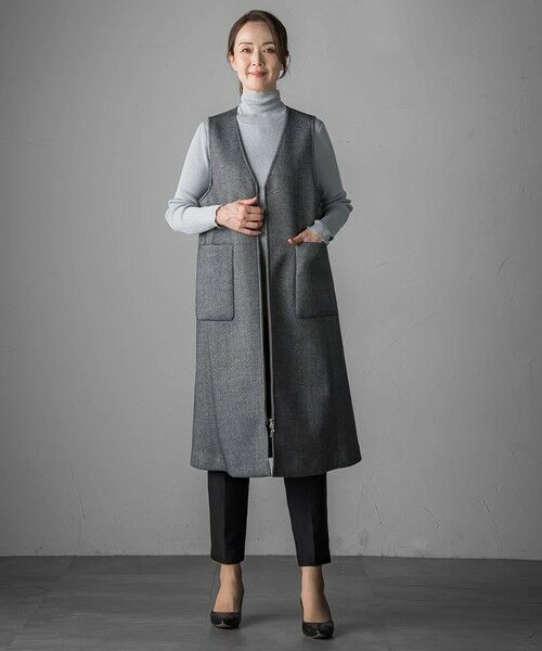 la.f... / ラ・エフ ロング・マキシ丈ワンピース | ウールツイードボンディングジャンスカ | 詳細9