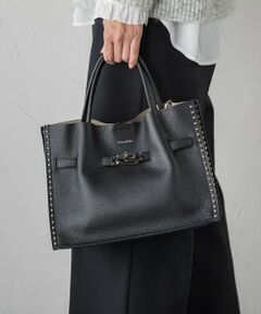 la.f... / ラ・エフ その他小物 | 【VIOLAd'ORO】スタッズ付きWフェイスレザートートバッグ