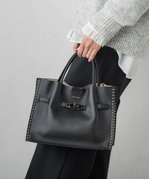 la.f... / ラ・エフ その他小物 | 【VIOLAd'ORO】スタッズ付きWフェイスレザートートバッグ | 詳細13