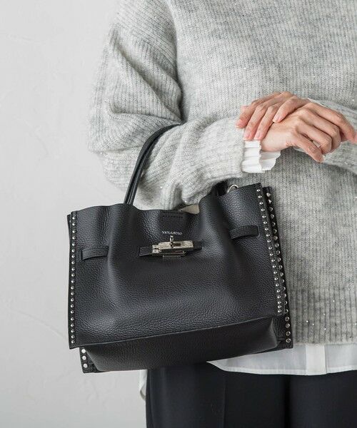 la.f... / ラ・エフ その他小物 | 【VIOLAd'ORO】スタッズ付きWフェイスレザートートバッグ | 詳細14