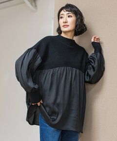 la.f... / ラ・エフ ニット・セーター | 【WEB限定】""1枚でサマになる""ふんわりドッキングニット