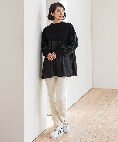 la.f... / ラ・エフ ニット・セーター | 【WEB限定】""1枚でサマになる""ふんわりドッキングニット | 詳細10