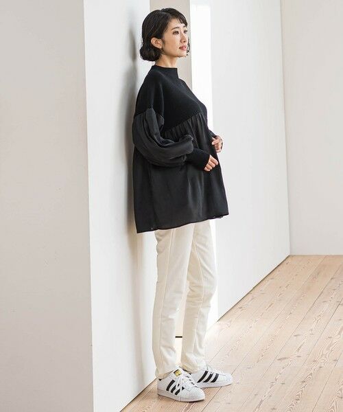 la.f... / ラ・エフ ニット・セーター | 【WEB限定】""1枚でサマになる""ふんわりドッキングニット | 詳細11