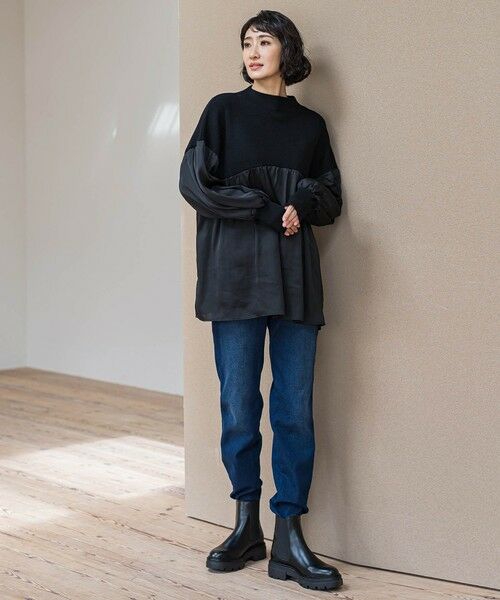 la.f... / ラ・エフ ニット・セーター | 【WEB限定】""1枚でサマになる""ふんわりドッキングニット | 詳細3