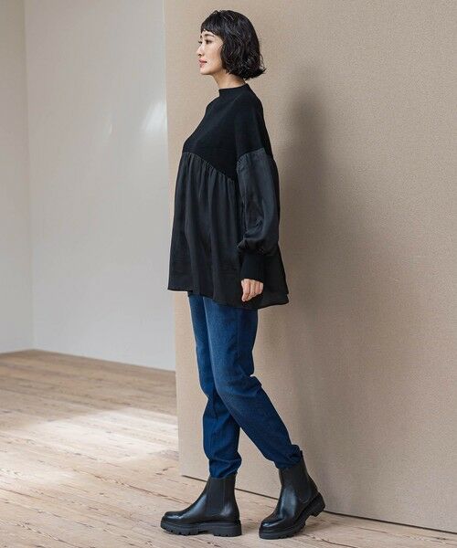 la.f... / ラ・エフ ニット・セーター | 【WEB限定】""1枚でサマになる""ふんわりドッキングニット | 詳細4