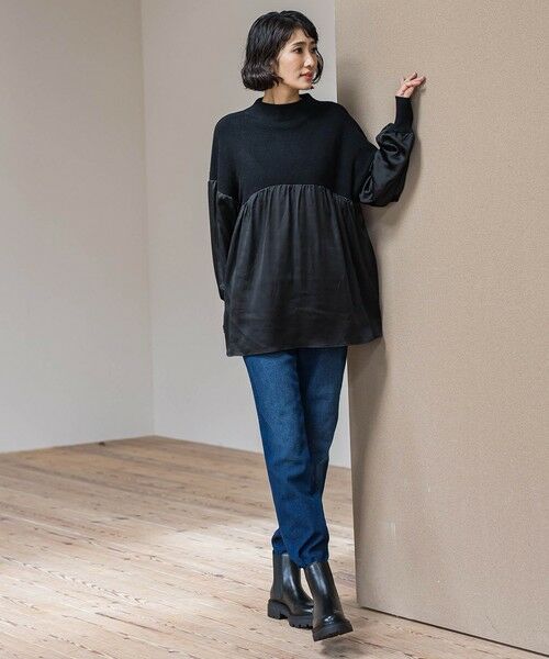 la.f... / ラ・エフ ニット・セーター | 【WEB限定】""1枚でサマになる""ふんわりドッキングニット | 詳細6