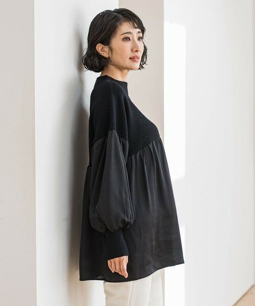 la.f... / ラ・エフ ニット・セーター | 【WEB限定】""1枚でサマになる""ふんわりドッキングニット | 詳細8