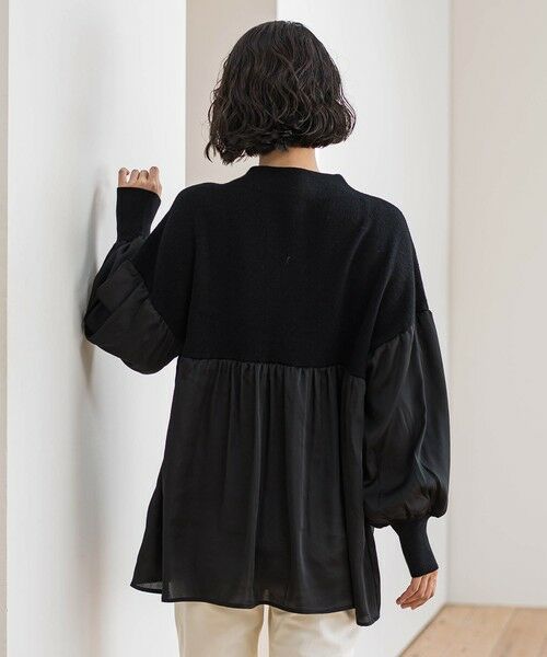 la.f... / ラ・エフ ニット・セーター | 【WEB限定】""1枚でサマになる""ふんわりドッキングニット | 詳細9