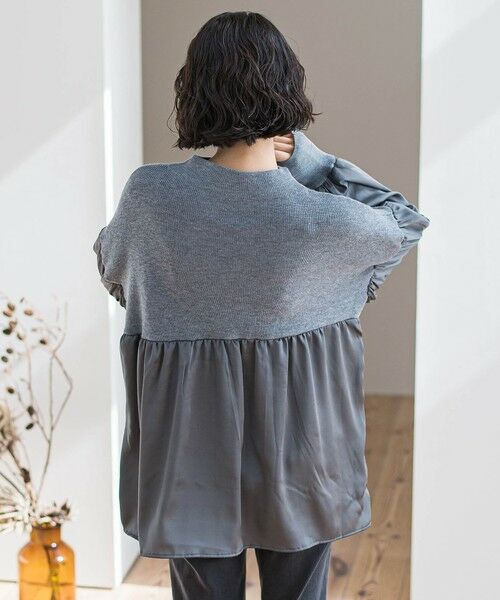 la.f... / ラ・エフ ニット・セーター | 【WEB限定】""1枚でサマになる""ふんわりドッキングニット | 詳細17