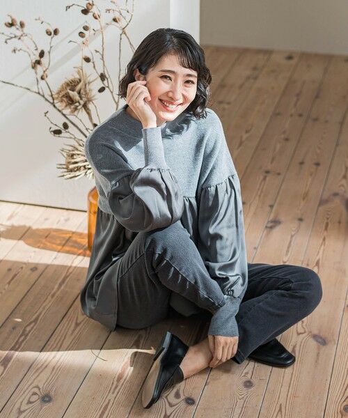 la.f... / ラ・エフ ニット・セーター | 【WEB限定】""1枚でサマになる""ふんわりドッキングニット | 詳細21