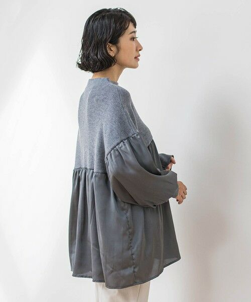 la.f... / ラ・エフ ニット・セーター | 【WEB限定】""1枚でサマになる""ふんわりドッキングニット | 詳細24