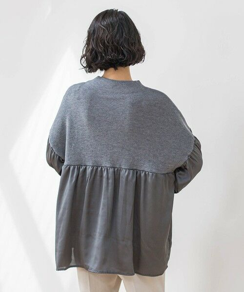 la.f... / ラ・エフ ニット・セーター | 【WEB限定】""1枚でサマになる""ふんわりドッキングニット | 詳細25