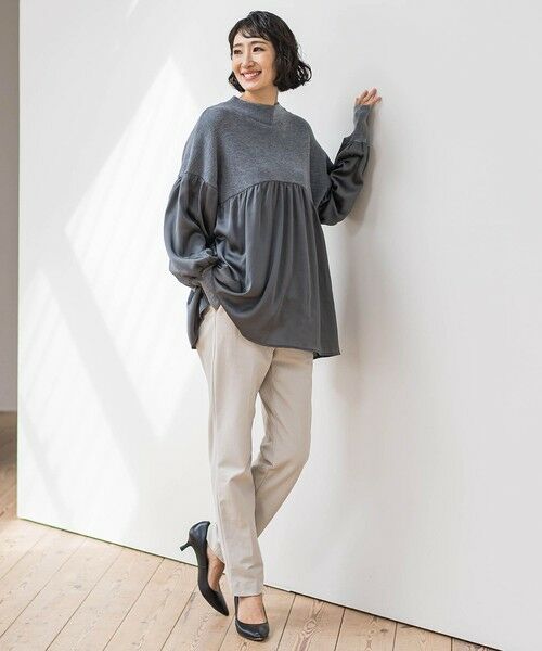 la.f... / ラ・エフ ニット・セーター | 【WEB限定】""1枚でサマになる""ふんわりドッキングニット | 詳細26