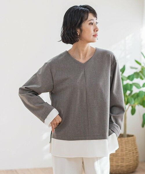 la.f... / ラ・エフ シャツ・ブラウス | ピクシエスタVネックブラウス≪洗濯機で洗える≫ | 詳細9