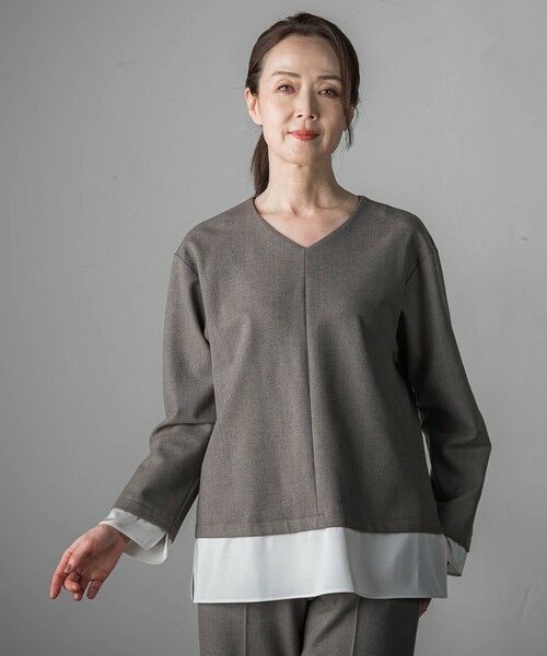 la.f... / ラ・エフ シャツ・ブラウス | ピクシエスタVネックブラウス≪洗濯機で洗える≫ | 詳細21