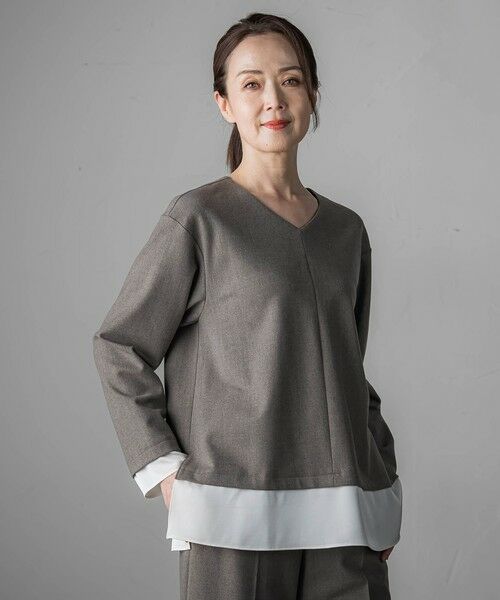 la.f... / ラ・エフ シャツ・ブラウス | ピクシエスタVネックブラウス≪洗濯機で洗える≫ | 詳細22