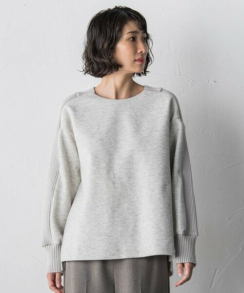 la.f... / ラ・エフ カットソー | メルトンニットドッキングカットソー | 詳細1