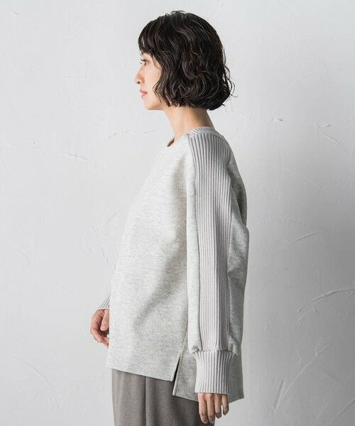 la.f... / ラ・エフ カットソー | メルトンニットドッキングカットソー | 詳細2