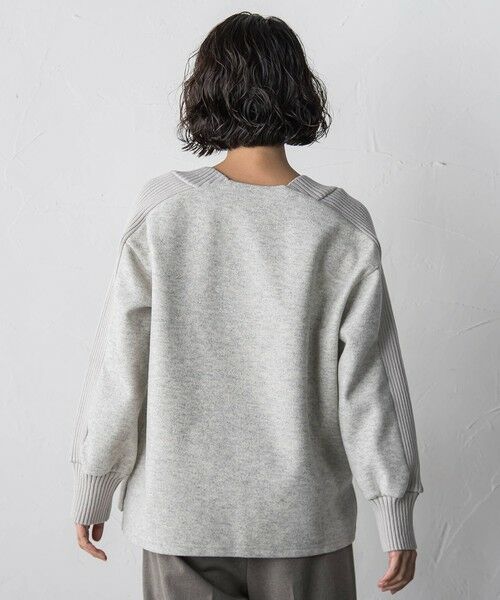 la.f... / ラ・エフ カットソー | メルトンニットドッキングカットソー | 詳細3