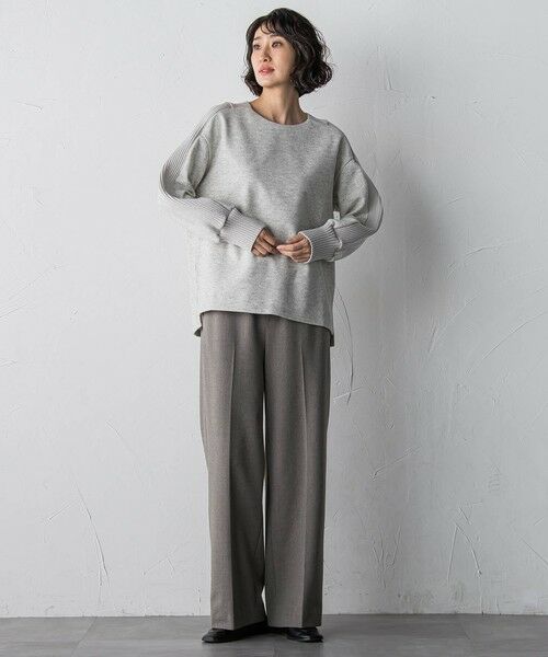 la.f... / ラ・エフ カットソー | メルトンニットドッキングカットソー | 詳細4