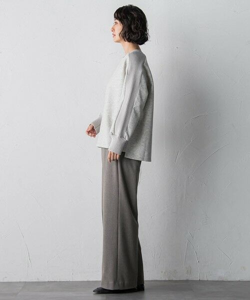 la.f... / ラ・エフ カットソー | メルトンニットドッキングカットソー | 詳細5