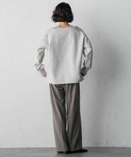 la.f... / ラ・エフ カットソー | メルトンニットドッキングカットソー | 詳細6