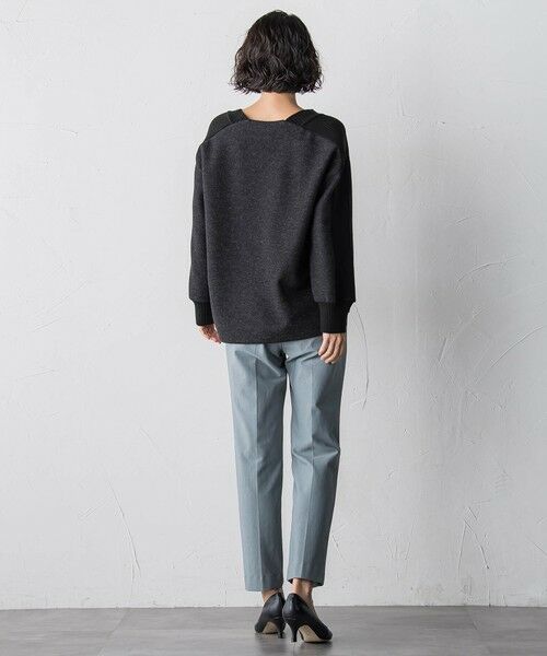 la.f... / ラ・エフ カットソー | メルトンニットドッキングカットソー | 詳細12