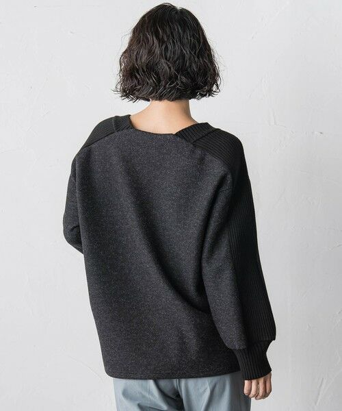 la.f... / ラ・エフ カットソー | メルトンニットドッキングカットソー | 詳細9