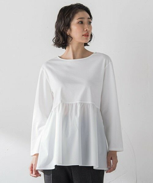 la.f... / ラ・エフ カットソー | ペプラムカットソー（ホワイト）