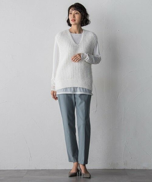 la.f... / ラ・エフ ダウンジャケット・ベスト | 透かしフェザーニットジレ | 詳細4