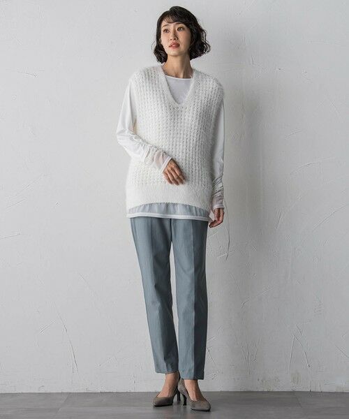 la.f... / ラ・エフ ダウンジャケット・ベスト | 透かしフェザーニットジレ | 詳細5