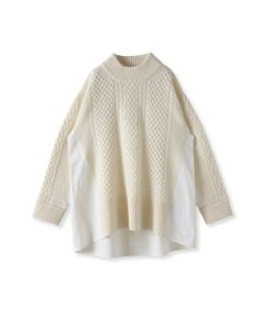 la.f... / ラ・エフ ニット・セーター | ハミルトンケーブル切り替えニット