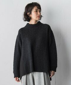 la.f... / ラ・エフ ニット・セーター | ハミルトンケーブル切り替えニット