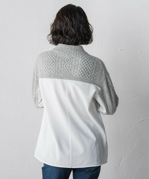 la.f... / ラ・エフ ニット・セーター | ハミルトンケーブル切り替えニット | 詳細11