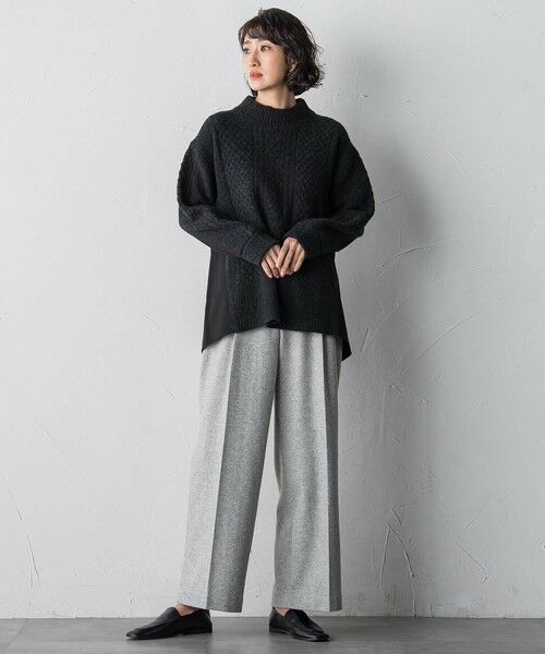 la.f... / ラ・エフ ニット・セーター | ハミルトンケーブル切り替えニット | 詳細20