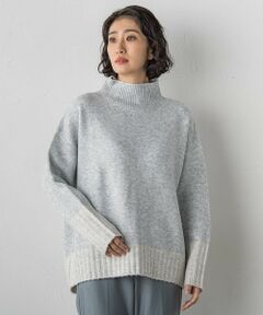 la.f... / ラ・エフ ニット・セーター | 【WEB限定】""ふんわり配色の""もっちりハイネックニット